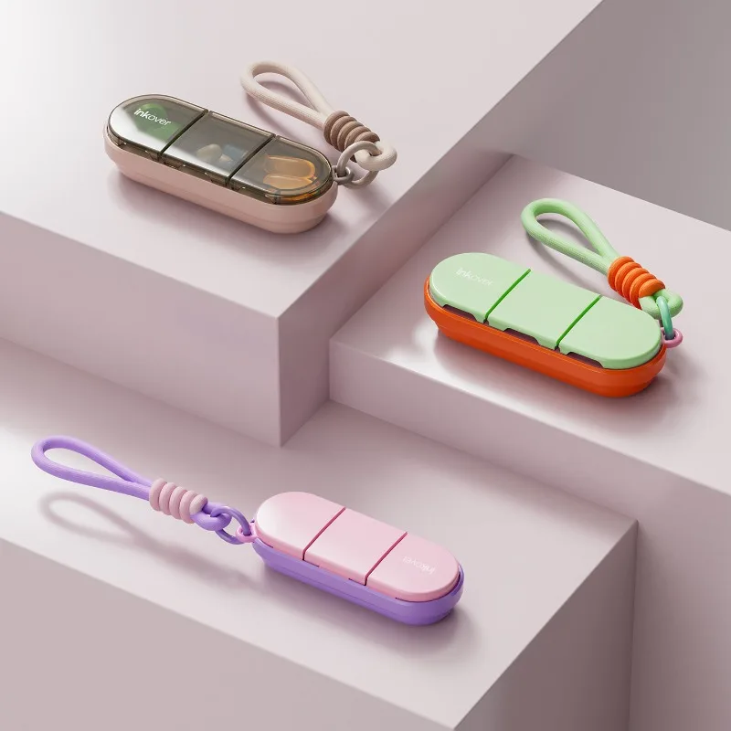 Pill Box Portable Sealed Waterproof Compartment Design for 7 Days 3 Daily Meals Medicine and Health Supplement Storage