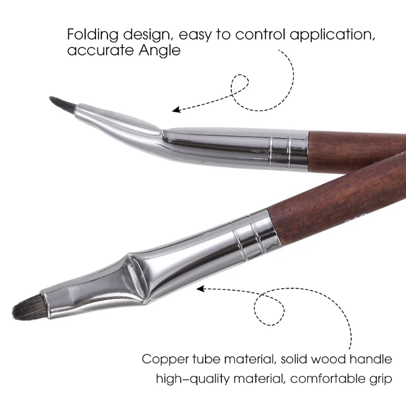 عازمة كحل ماكياج فرش المهنية لينة مخطط الكذب دودة القز المخفي كحل فرشاة جل عيون كونتور أدوات التجميل #4