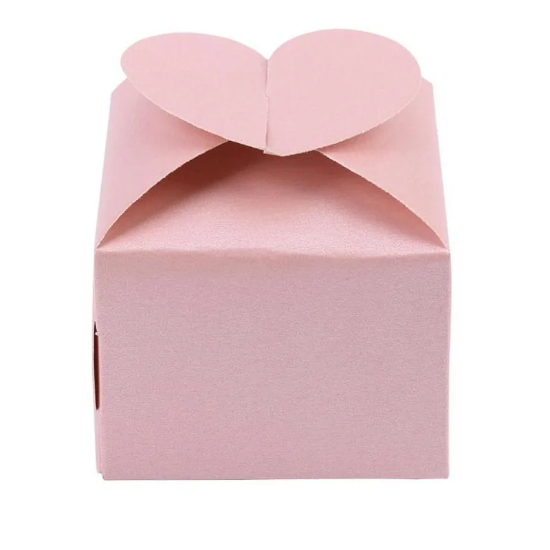 Hot Sale Wedding Cake Box 100pcs/lot Love Heart Wedding Favors Candy Box Gift Packaging Box for Wedding Guests