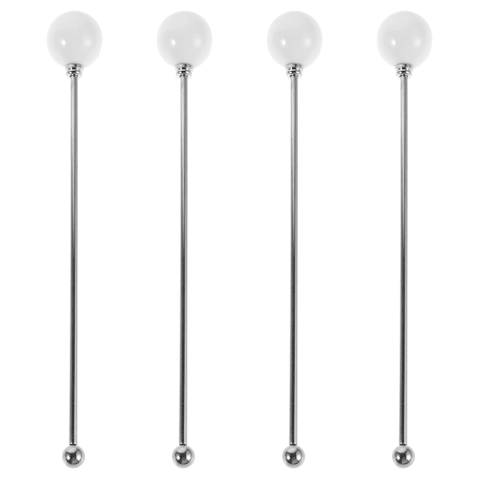 

4Pcs Stainless Steel Cocktail Stirrers 6.7 Inch Smooth Mixing Sticks for Whiskey Tea Coffee Barware Reusable Drink Mixers