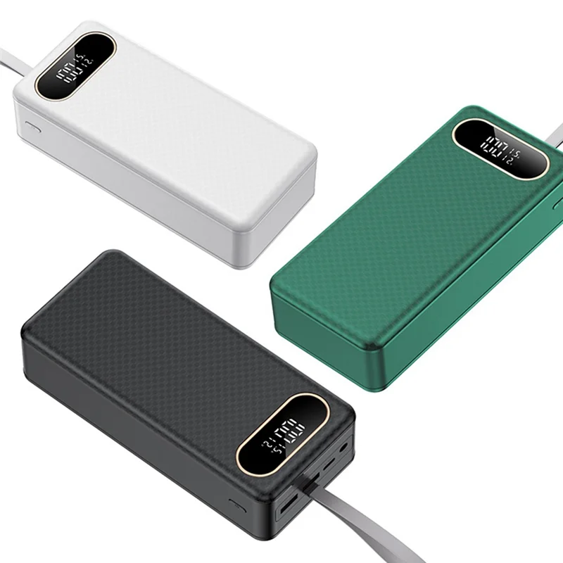 

ABKJ-18650 Battery Power Bank Case QC3.0 15W PD Quick Charge 21X18650 Battery Storage Box 15W Wireless Charge Shell