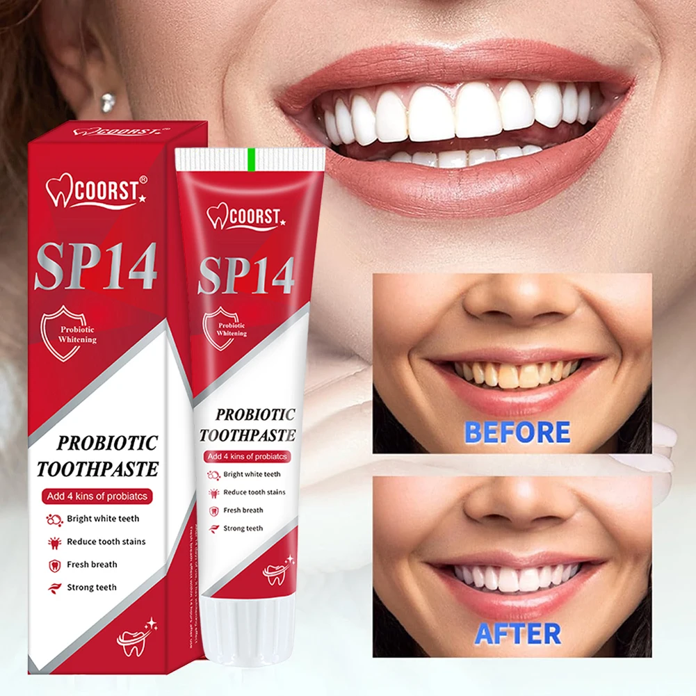 Sp-14 Probiotic Toothpaste Brightening Mint Fresh Breath Deep Cleaning Remove Plaque Stains Oral Hygiene Teeth Whiten Toothpaste