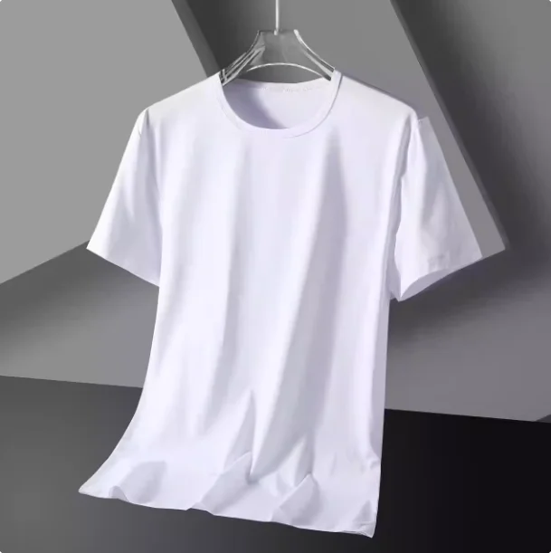 Pure white short t