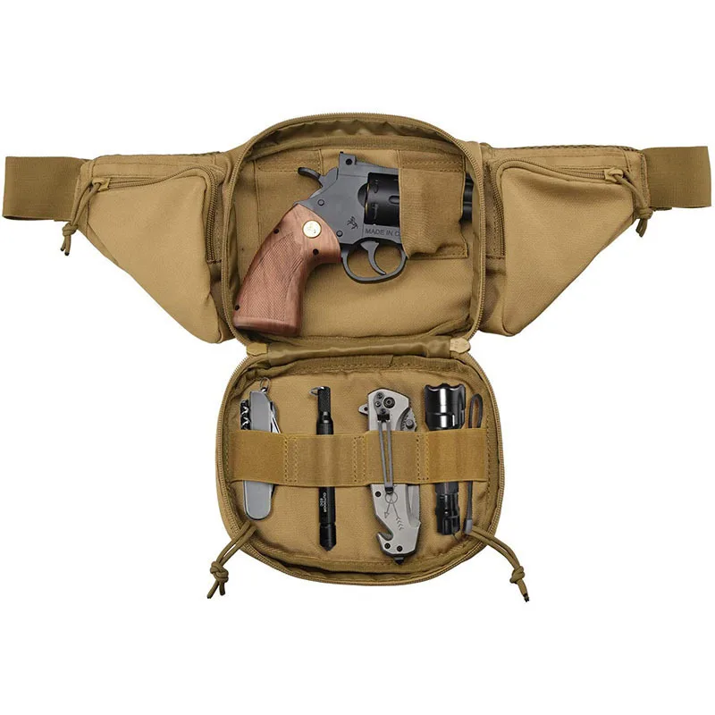 Outdoor Tactical Gun marsupio fondina petto combattimento campeggio Sport caccia Athletic spalla Sling marsupio zaino per uomo