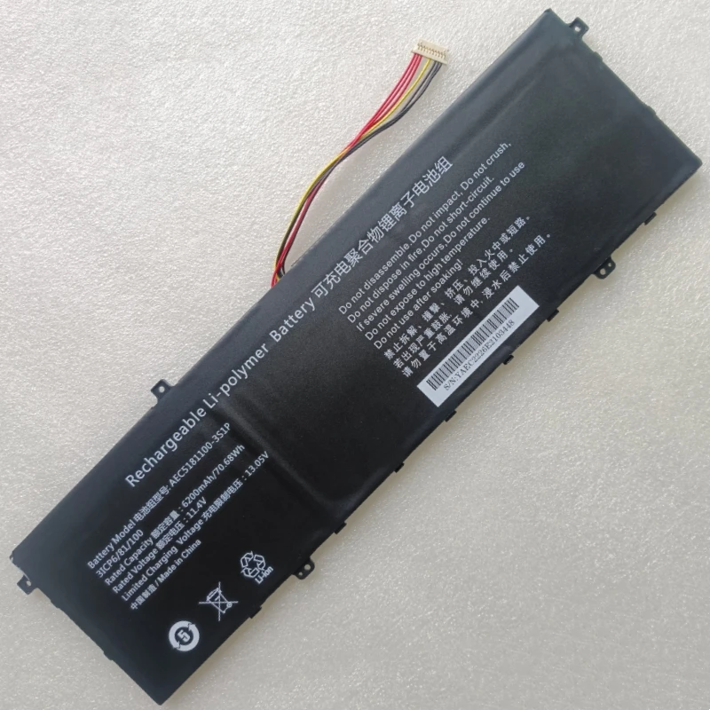 U5310478PV-3S1P AEC5181100-3S1P 528196-3S1P 5310478PV-3S1P 11.4V 6200mAh Laptop Battery For Thirdwave VF-AD5 AU156 Notebook