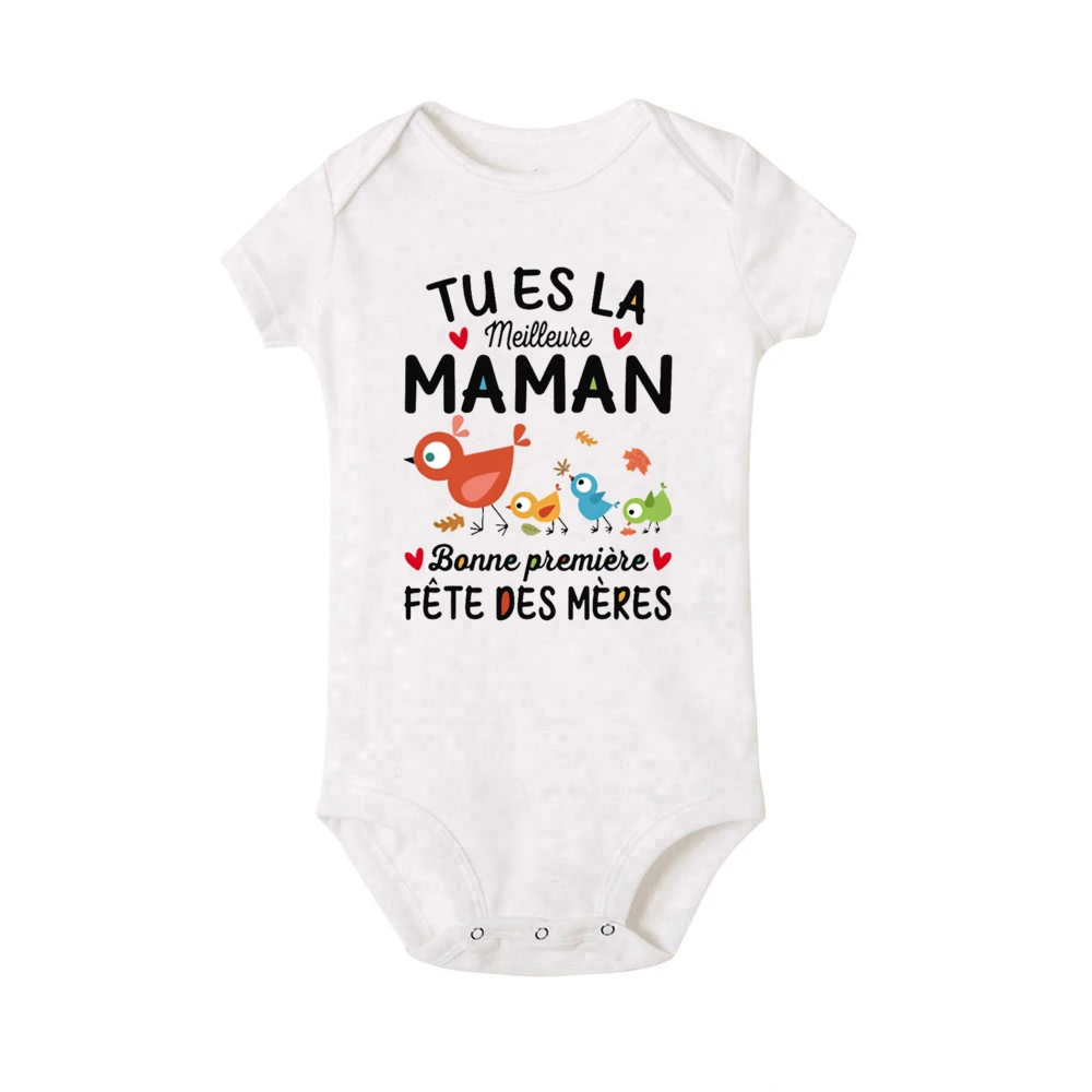 You Are The Best Mom Happy First Mother\'s Day Printed Baby Bodysuit Cute Newborn Summer Romper Boys Girlls Short Sleeve Jumpsuit