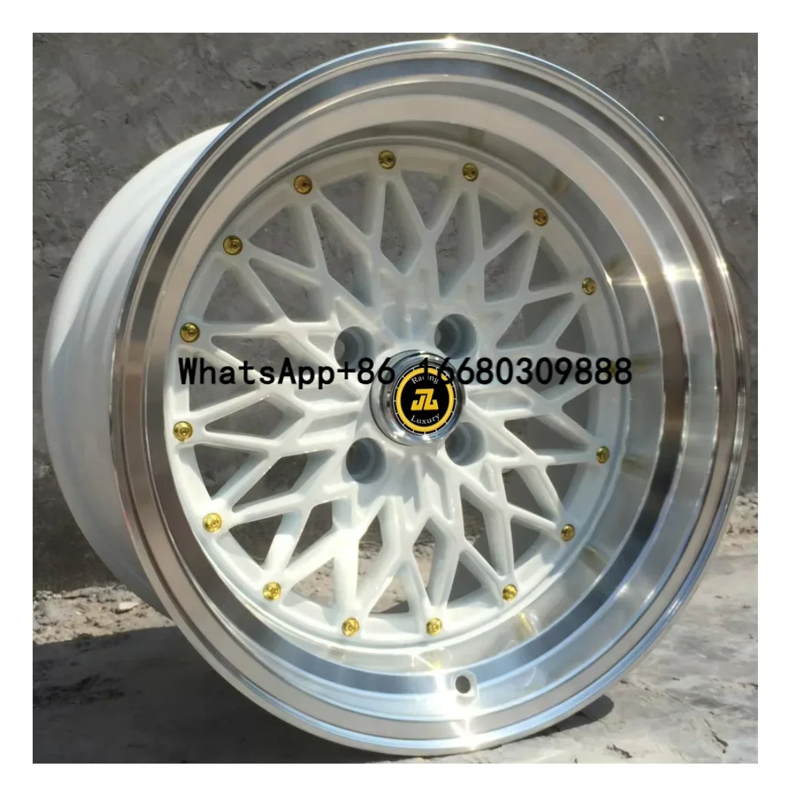 Jiangzao 2-Piece Deep Dish Wheels Car Alloy Wheels15 Inch Concave 112 /114.3 car wheel aluminum alloy forged car wheels