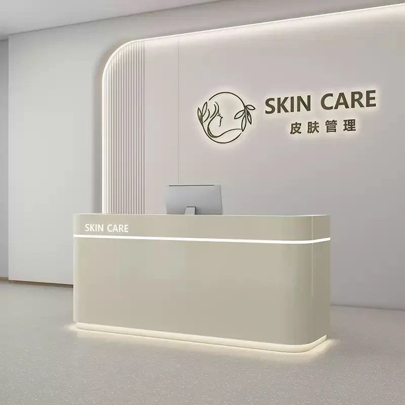 CX beauty salon bar checkout page hairdresser paint front desk clothing store, reception desk