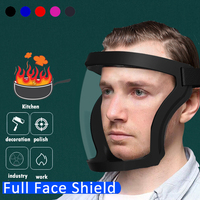 Transparent Anti-Fog Welding Face Shield - Windproof Dustproof Mask, Adjustable Reusable Safety Cover for Welding & Kitchen Work