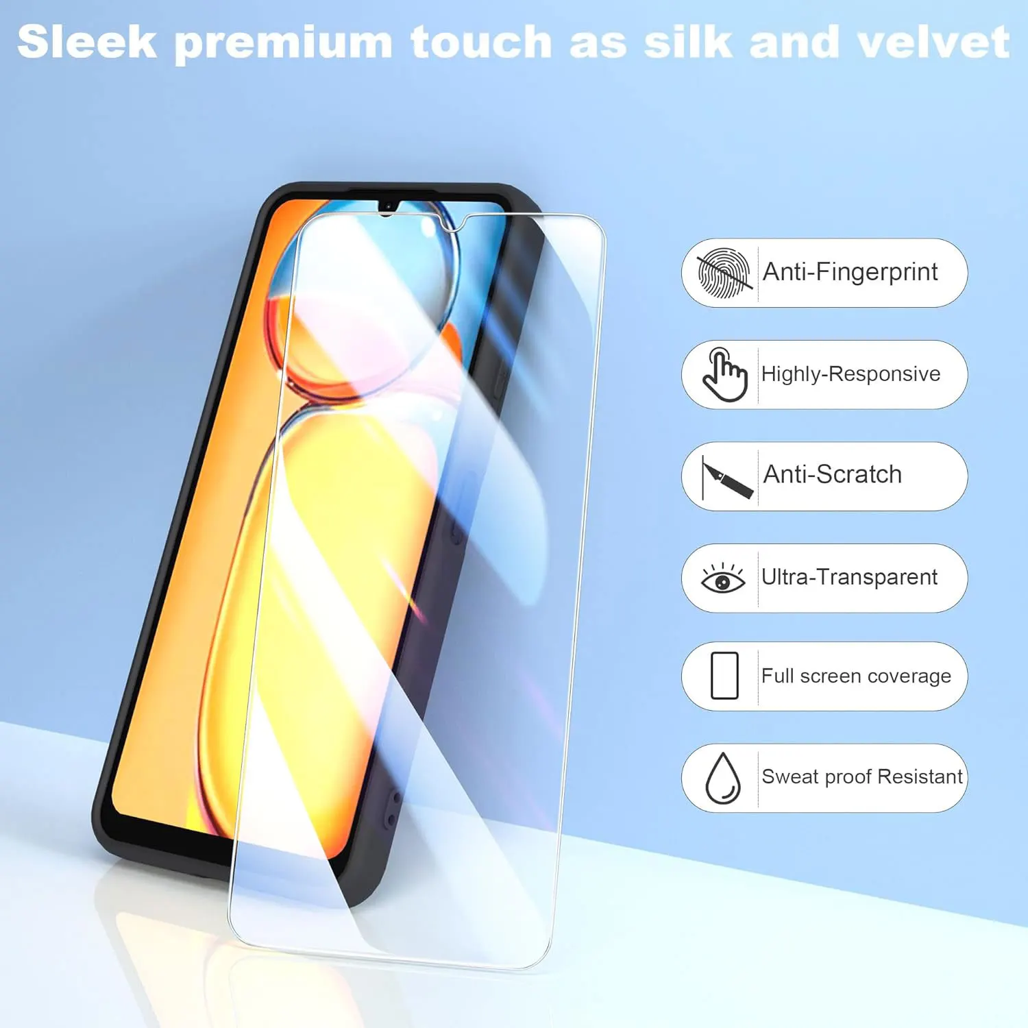 Luxury Silicone Case for Xiaomi Redmi Note 9 10 11 12 Pro 11S 9T Soft-Touch Shockproof For Redmi 13C 4G 13R 12 5G 12C Black Case