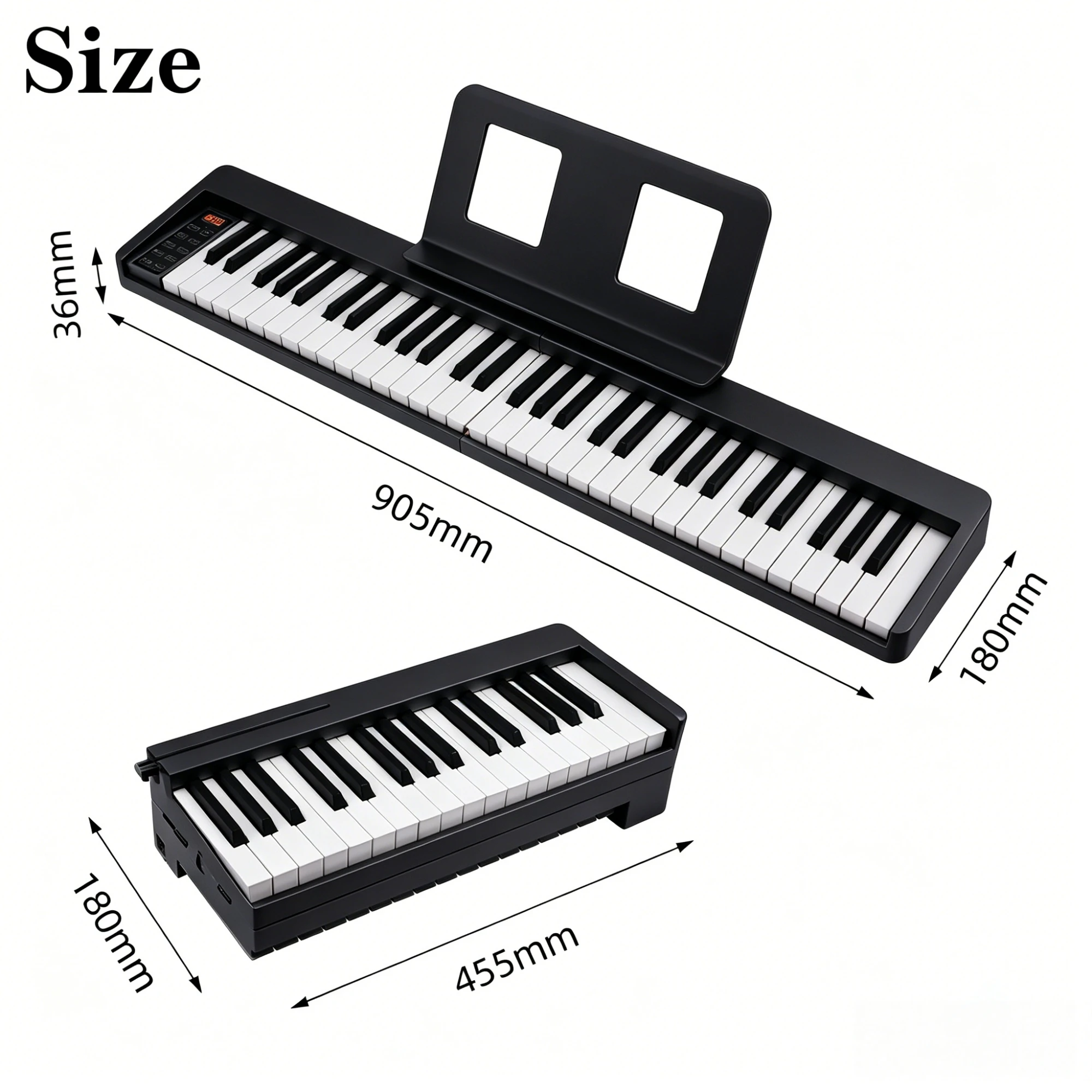 Miwayer Folding Piano 61 Keys Portable Electric Keyboard Musical Instrument for Beginners Children Adult Performance  Practice
