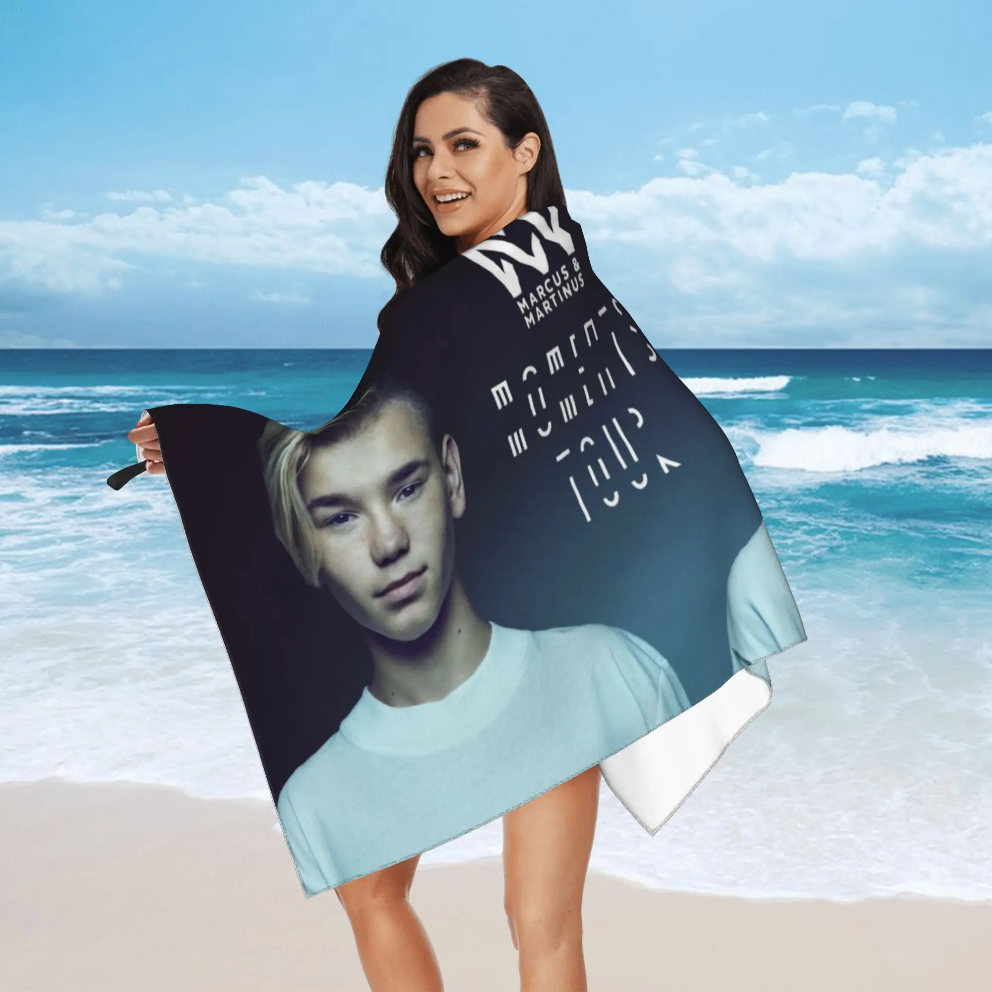 Marcus And Martinus Sweden Norway Eurovision Beach Towel Soft Microfiber Quick Dry Absorbent Quick Towels For Bath