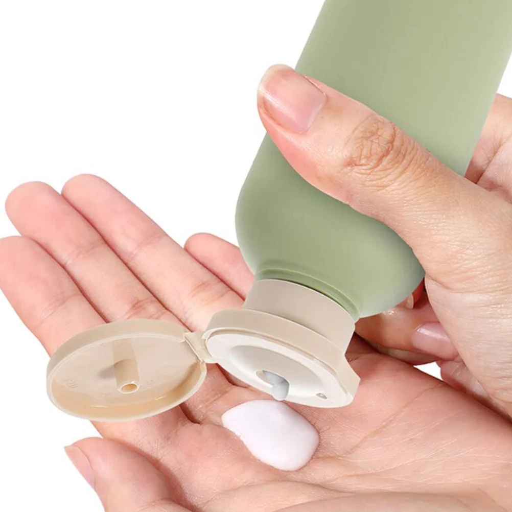 

4Pcs Reusable Lotion Bottles Empty Shampoo Dispenser with Refillable Plastic Bottle for Bathroom Travel Use