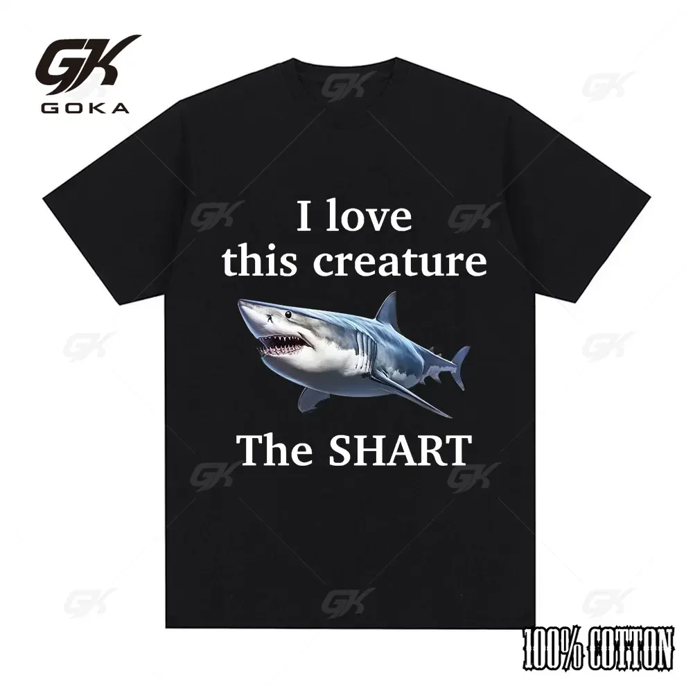 Cotton T Shirt  Love This Creatur Funny Meme Tshirtwomens Fashionable Short Sleeved Tshirtoversized Short Sleeved T-shirt