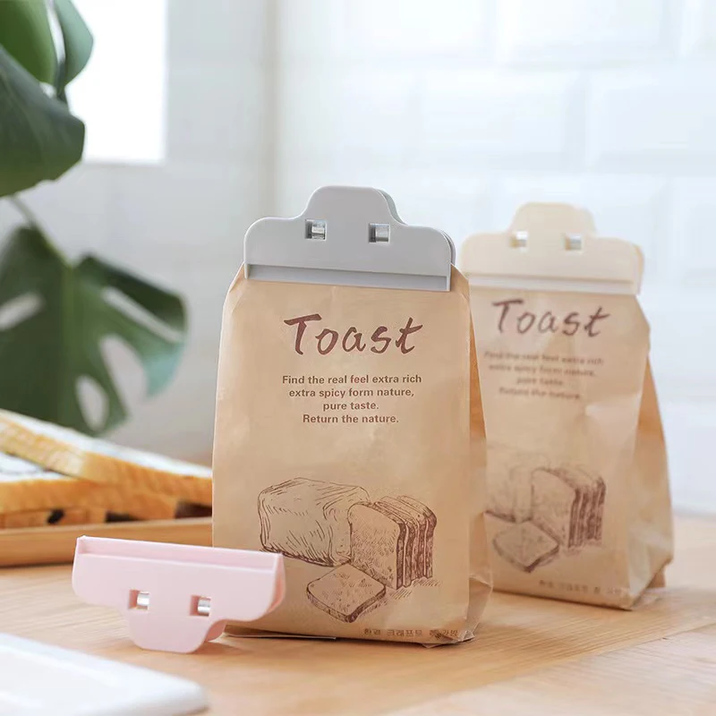 3PCS Kitchen Food Sealing Clamp Plastic Bag Sealer Damp Proof Snack Milk Powder Bag Clamp Food Storage Clip for Moisture Control
