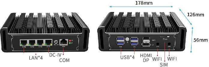 عالية الجودة لينة راوتر كمبيوتر مكتبي صغير الأساسية I7-1165G7 4 * LAN عرض DDR4 صندوق الكمبيوتر للاستخدام الصناعي الولايات المتحدة/الاتحاد الأوروبي/الاتحاد الأفريقي/CN #4