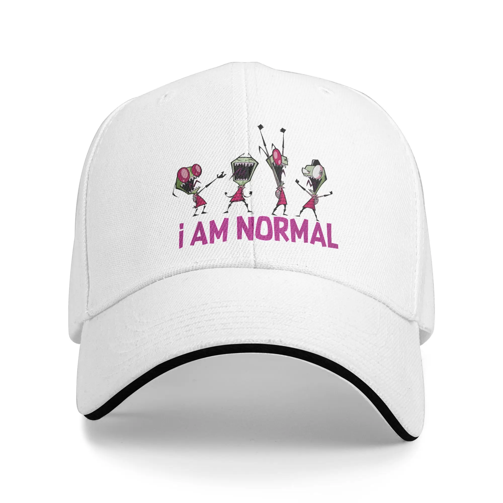 Invader Zim I Am Normal Dance Baseball Cap Casual  Sandwich Hat Unisex Style Polyester Headwear Running Golf
