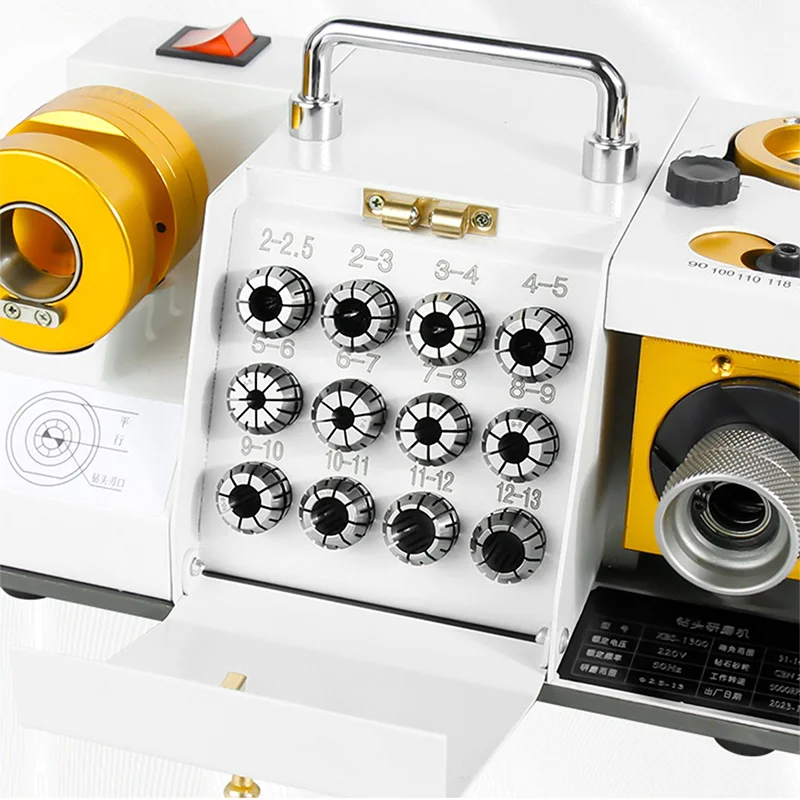 Φ2.5–13MM Portable Electric Drill Bit Grinder, 220V/180W, Automatic High-Precision All-in-One Drill Bit Sharpener/Grinder
