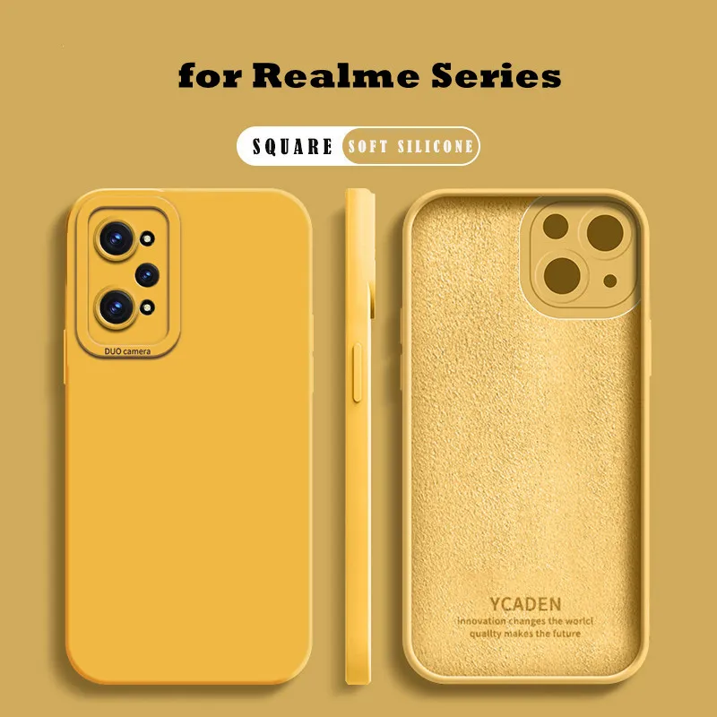 New Lens Protection Liquid Silicone Phone Case for OPPO  Realme GT Neo 2 3 5 GT2 Pro GT3 Built-in Fluff Shockproof Soft Cover