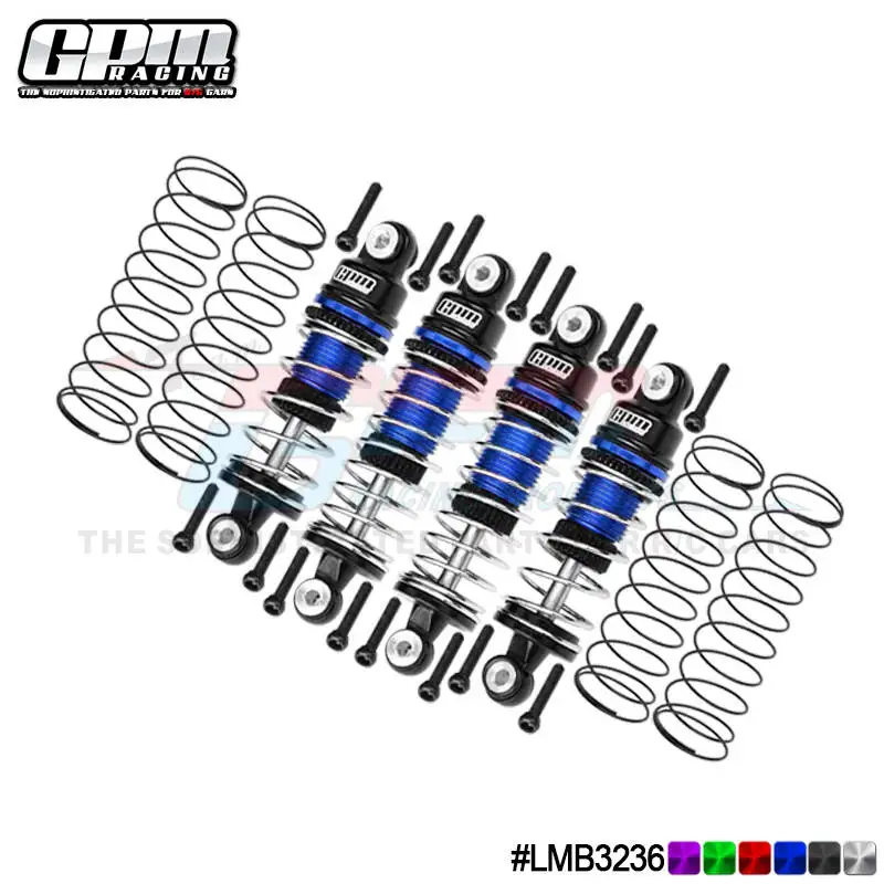 GPM CNC Aluminum 6061 Front (32mm) & Rear (36mm) Shock Set For LOSI 1/24 Micro-B 2WD