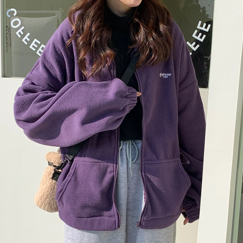 Sweatshirts Women Zip Up Ulzzang Harajuku Streetwear All-match Trendy Popular Simple Daily Stylish Hoodie BF Chic Retro Students