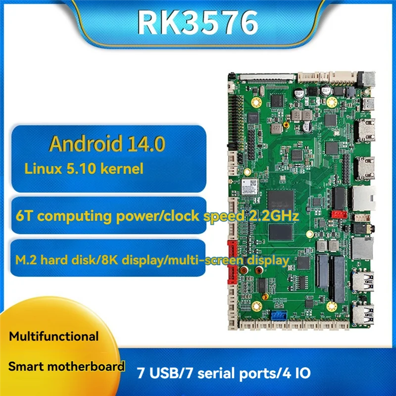 

AK51-Rk3576 Android14 Motherboard Face Recognition Video Encoder Solution Development Board Industrial Control Motherboard