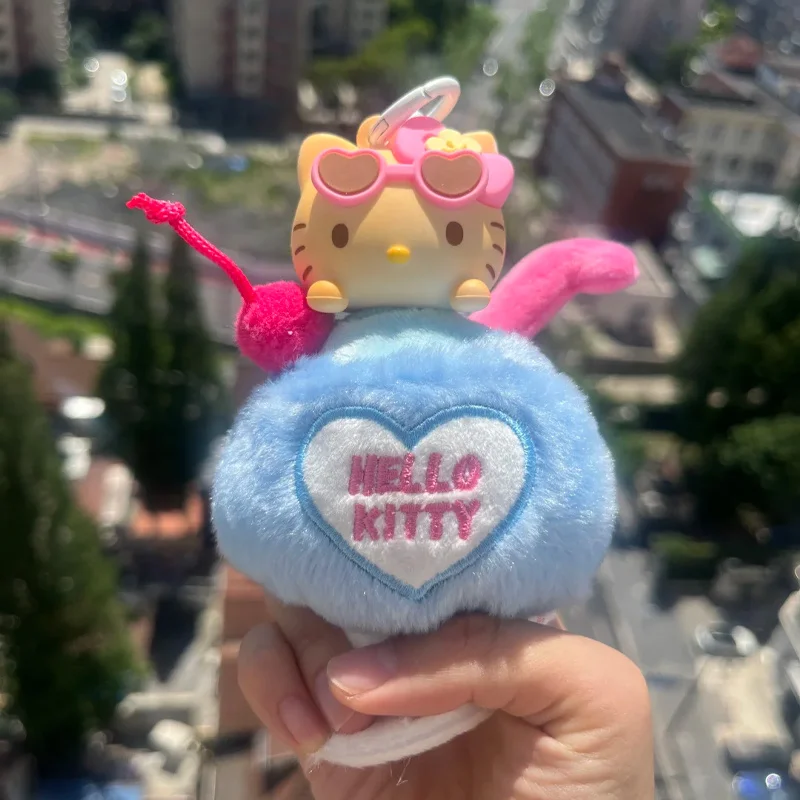 

New In Stock Genuine Sanrio Hellokitty Summer Black Skin Series Blind Box Sun-Sensitive Color-Changing Aroma Charm Pendant Gifts