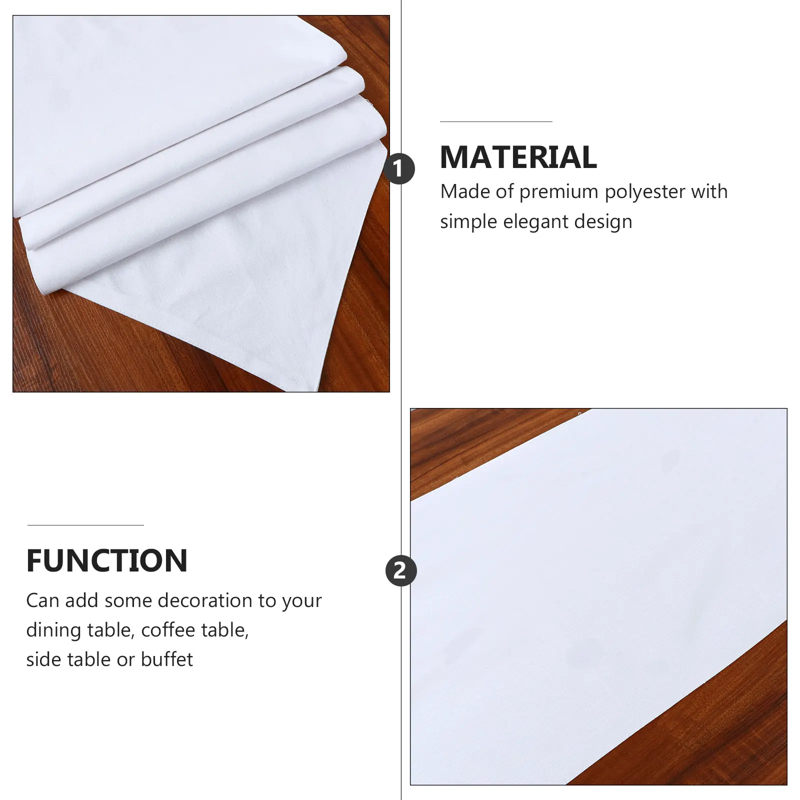 

Polyester Table Cover Long Tablecloth Tassel Beaded White Decorative Runner for Dining Coffee Tables Home Banquet Decoration