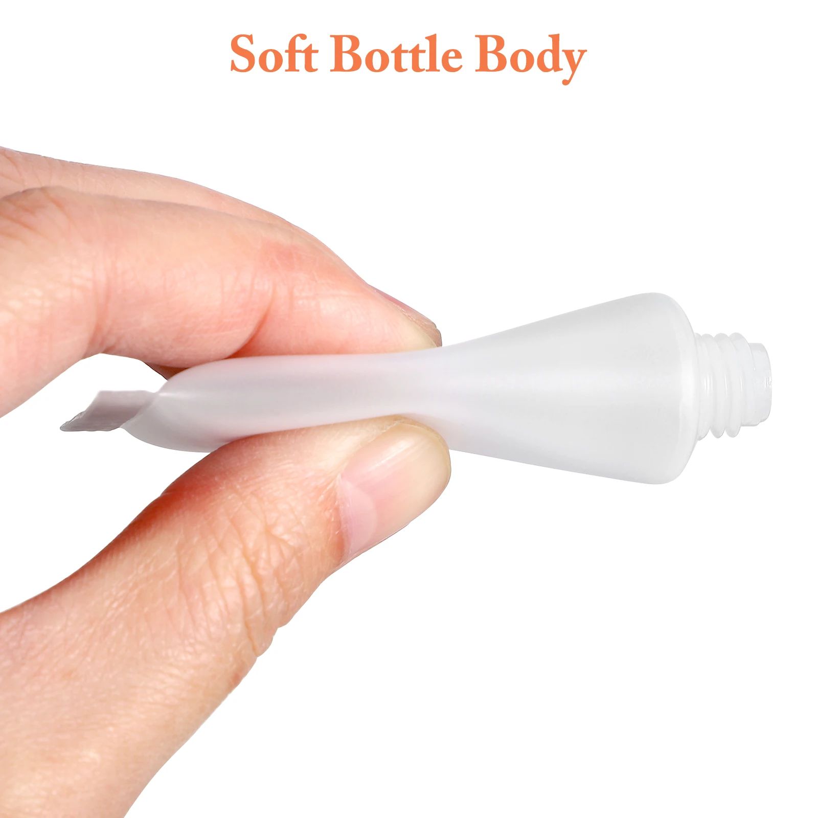 

50pcs Refillable Travel Bottles for Shampoo Hand Cream Frosted White Leakproof Lightweight Portable Storage Containers