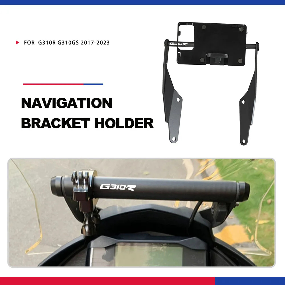 For BMW G310GS G310R G 310 GS 2017-2023 Motorcycle Accessories GPS Phone Navigation Bracket Front Bar Phone Holder Mount Stand