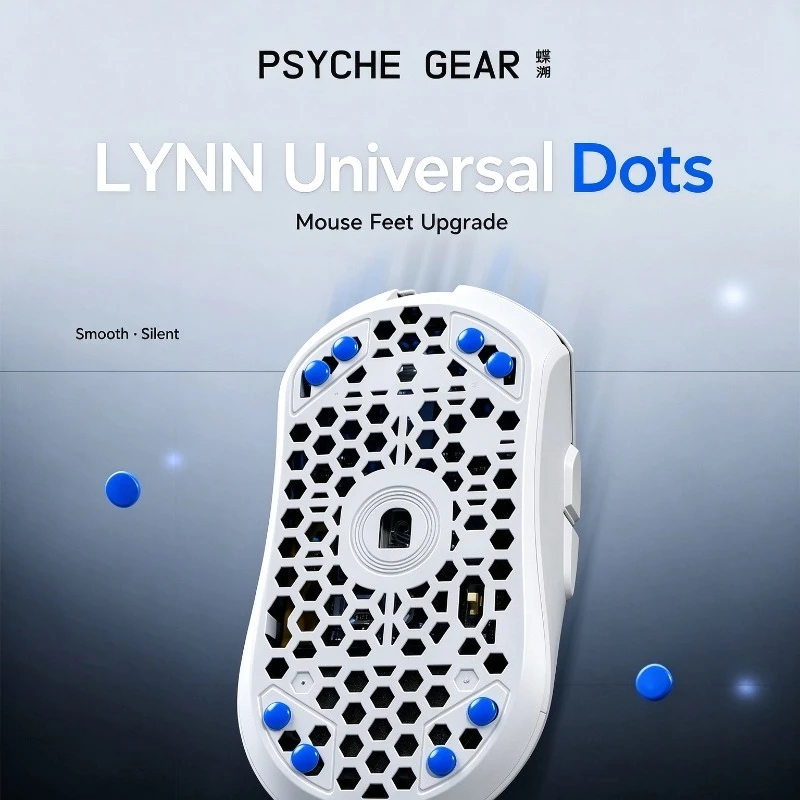 Lynn Universal Dot‑Style Mouse Feet Customized PTFE/Teflon Smooth Quiet 5mm Mouse Skates for Game Office Accessories Gift DIY