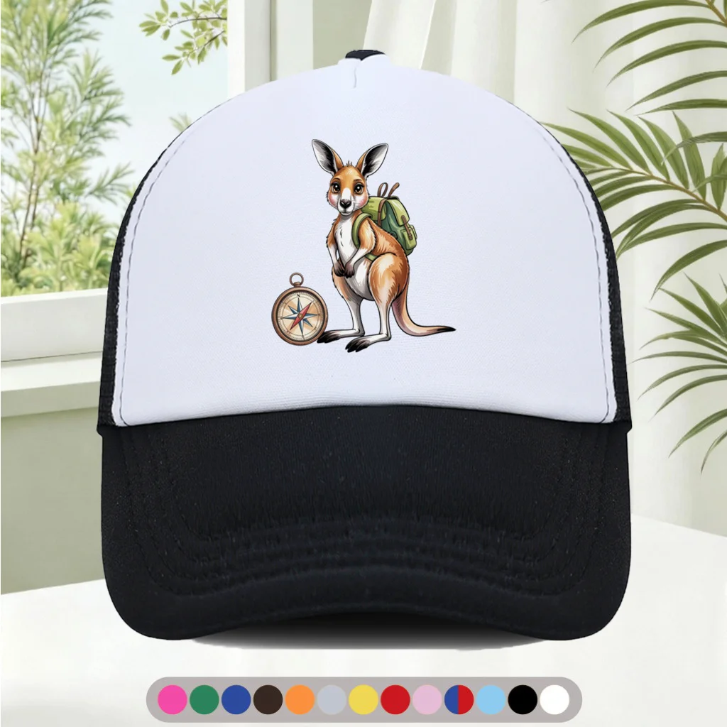 Fashionable and Versatile Sponge Mesh Cap  Features Cool Printed Patterns, Unisex  American Trucker Hat  HighQuality Hat  S