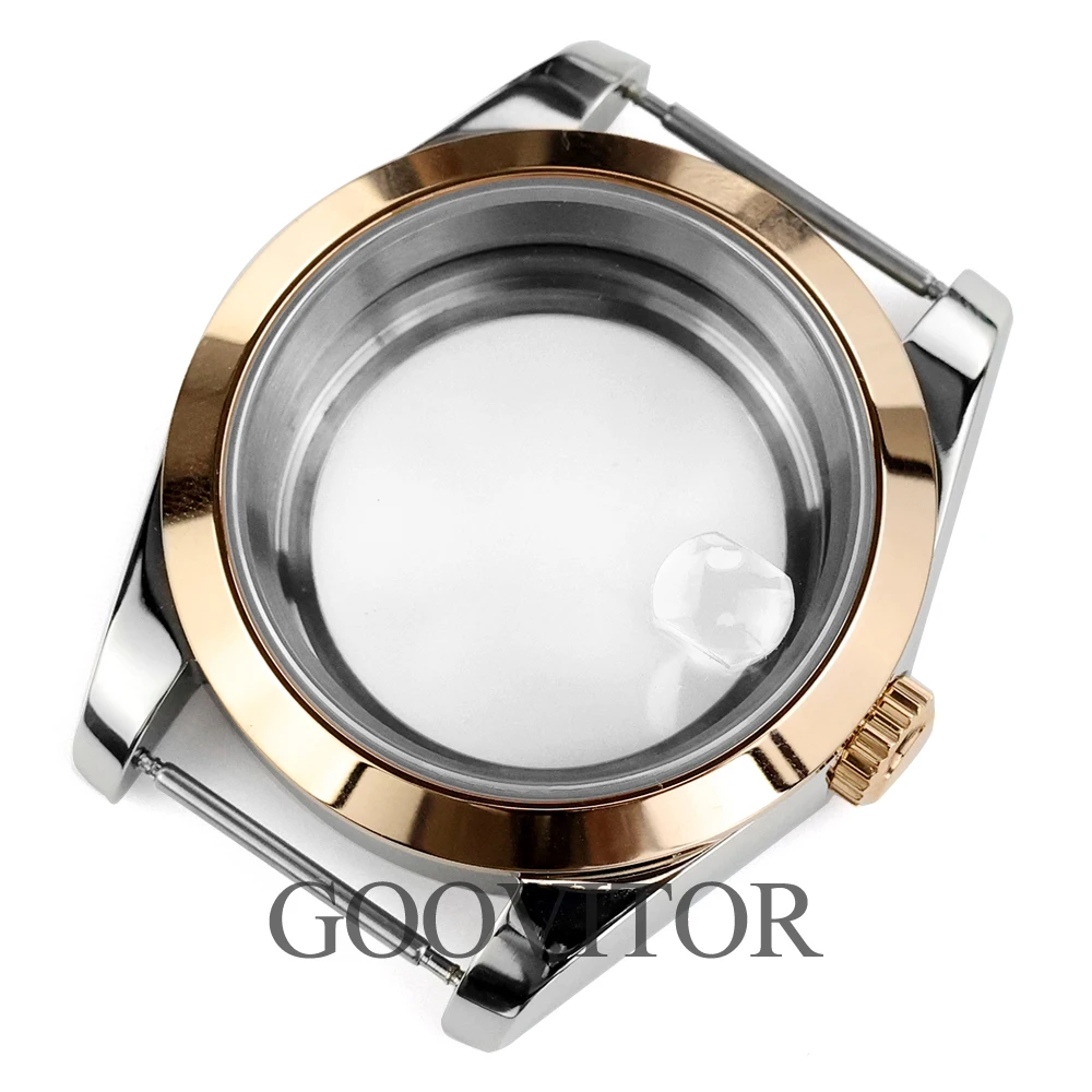 36mm 39mm NH35 Case Rose Gold Silver Stainless Steel Sapphire Glass 10 ATM Fit NH35 NH36 Movement 28.5mm dial Watch Case Part