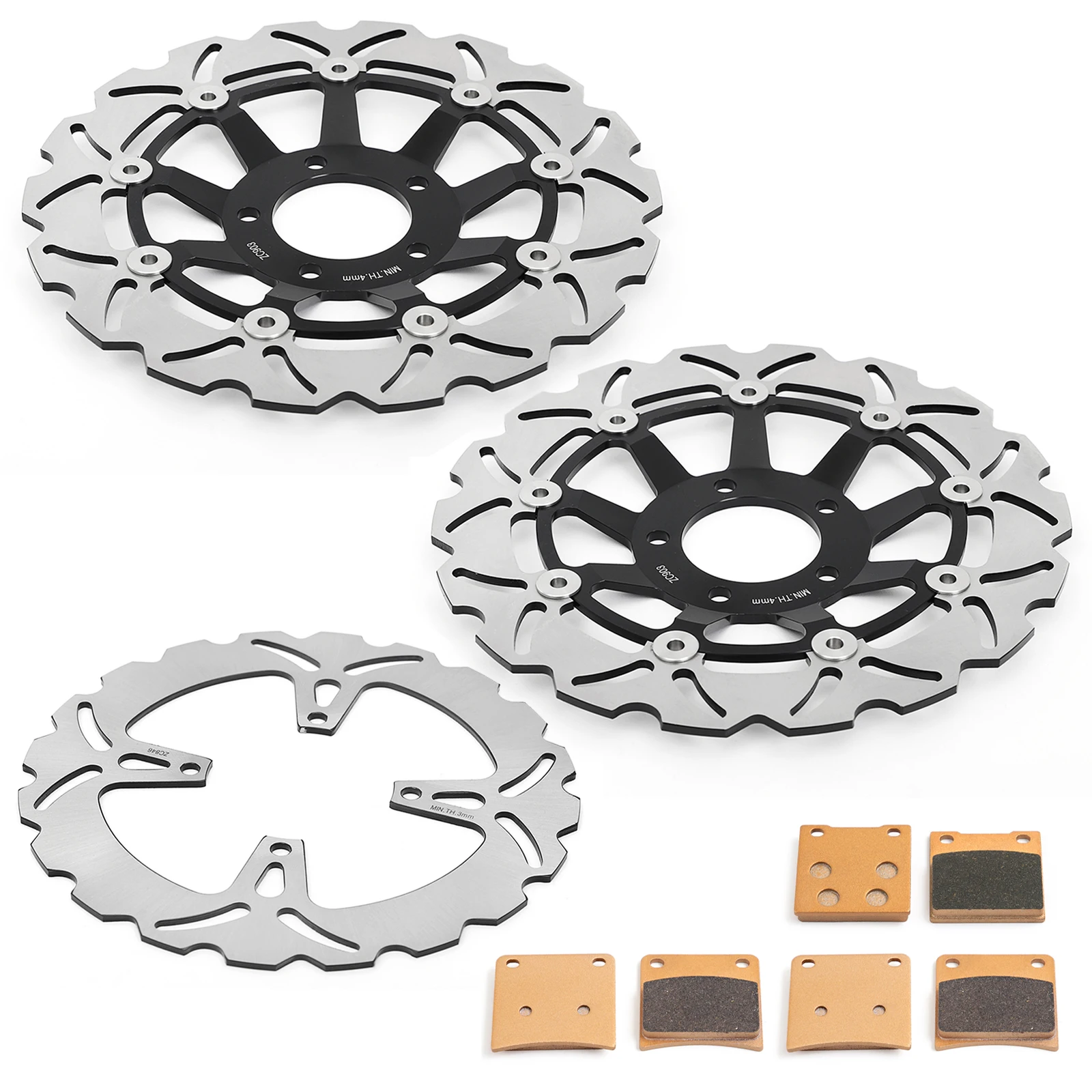 

For Katana GSX600F 1989-1997 2003-2006 2008-15 14 GSX750F 87-97 88 89 90 91 92 93 94 04 05 06 Front Rear Brake Discs Rotors Pads