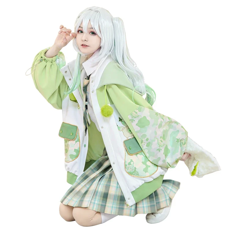 Nahida Furina Coat Game Genshin Impact Cosplay Costume Focalors  Hoodie Doujin Casual Wear for Women Girls Gifts