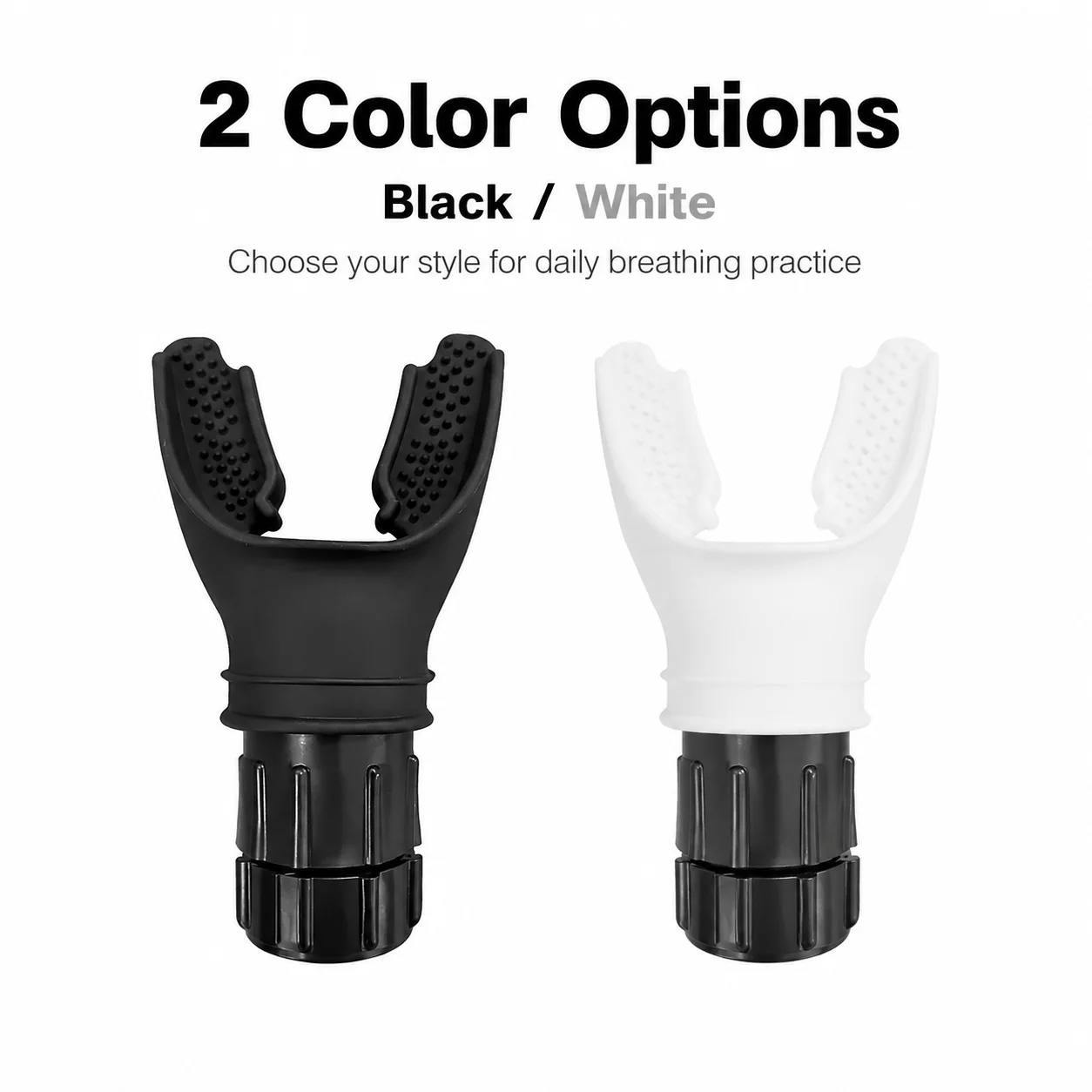 Soft Silicone Mouthpiece Replacement Bite Tabs Snorkel Respirator Mouthguard Comfortable Reusable Black White Easy Install Clean image 2
