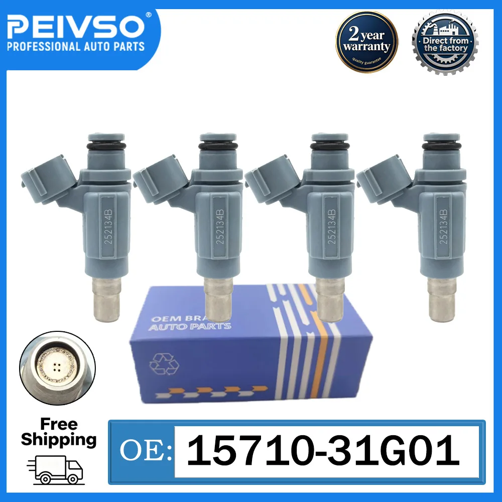 4pcs/lot Fuel Injectors 15710-31G01 For Suzuki King Quad 700 LT-A700  LTA 700 X ATV LT-A750 2005-2007 1571031G01