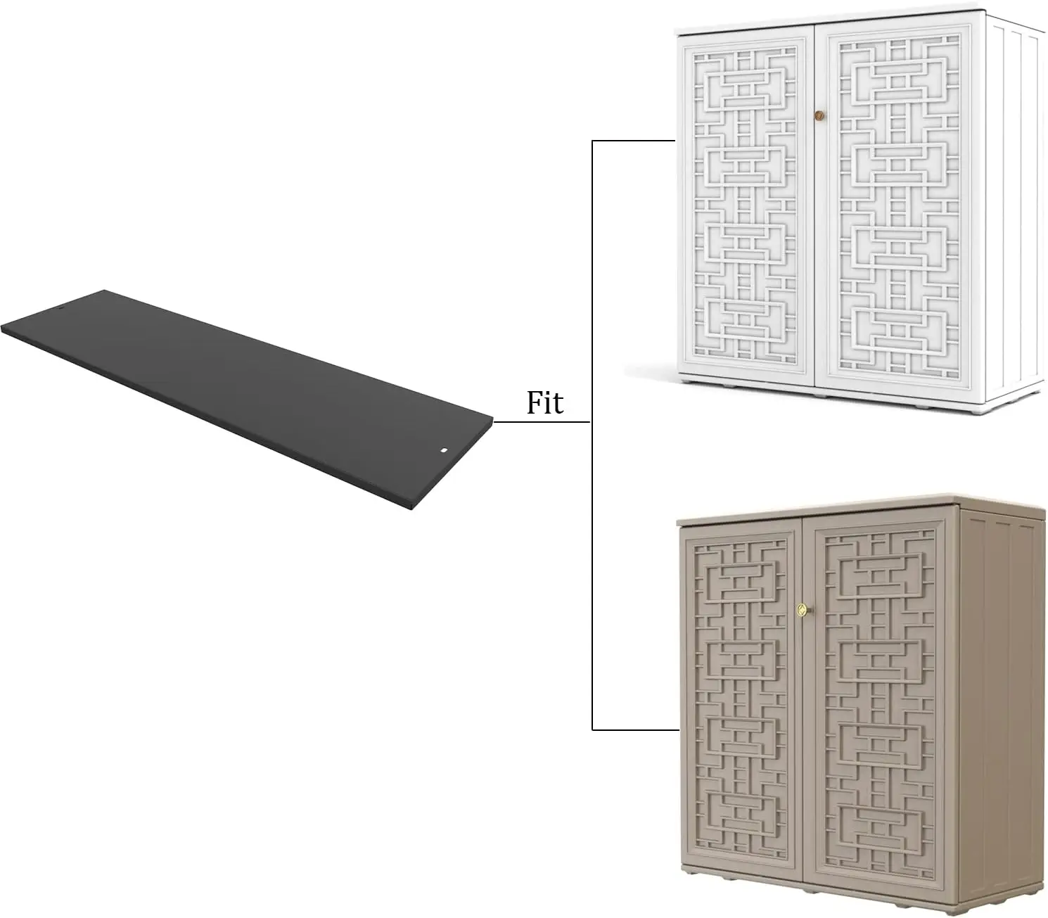 Armoire de rangement à usages multiples, cabanon de stockage horizontal pour d'arrière-cour et de patio, pour le temps 02/10/2018