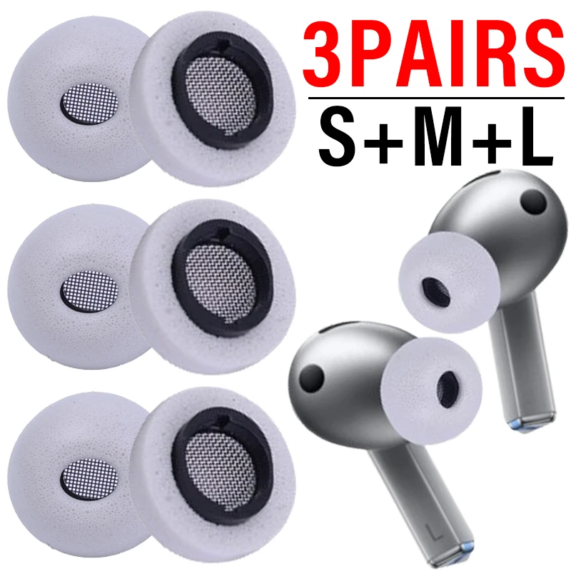 1/3Pairs Eartips Earplugs for Samsung Galaxy Buds 3 Pro Noise Reduction Ear Plug Memory Foam Earbuds For Galaxy Buds 3Pro