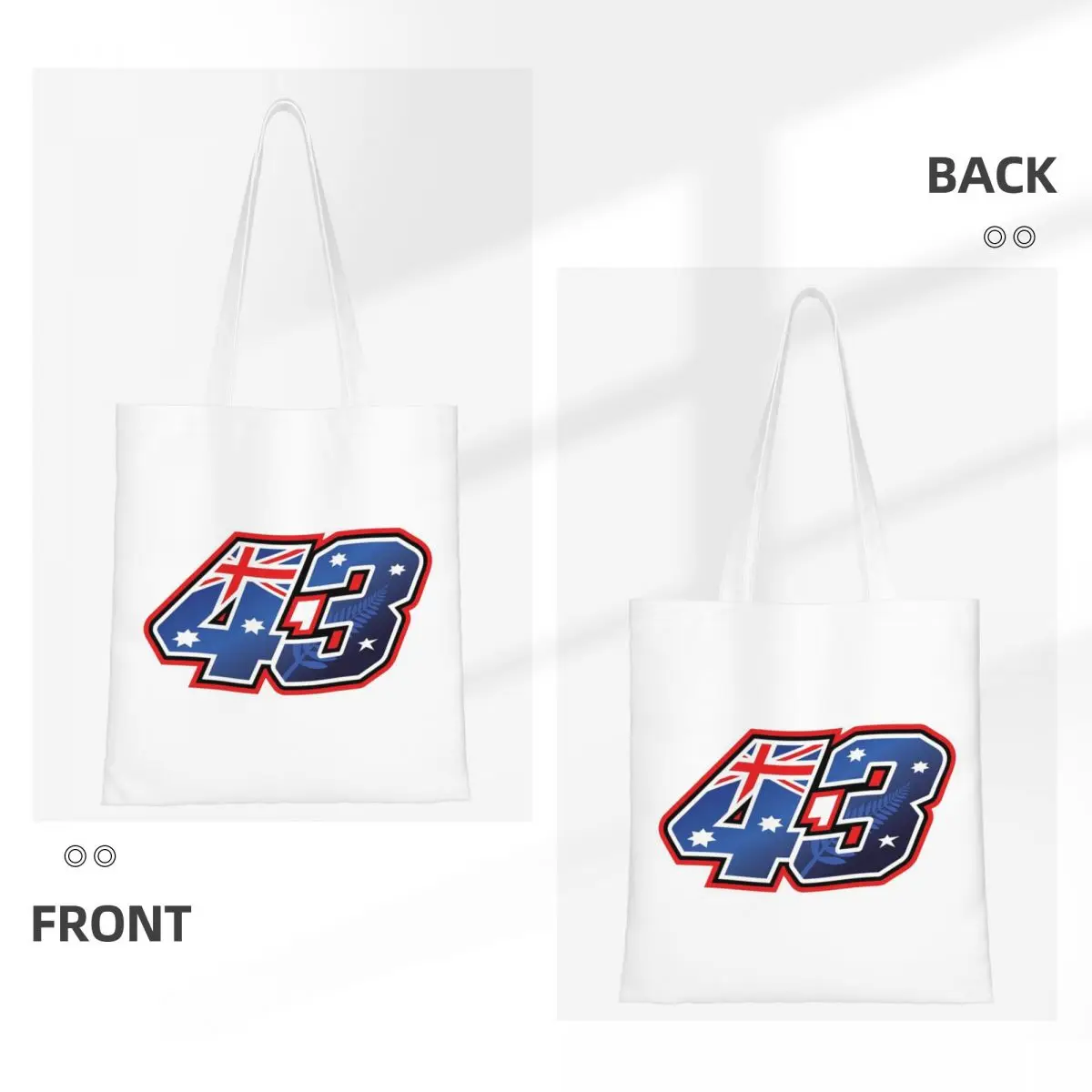 Jack Miller Number 43  Shopping Bags Foldable Canvas The Tote Bag Ladies Shoulder Tote Travel Handbag