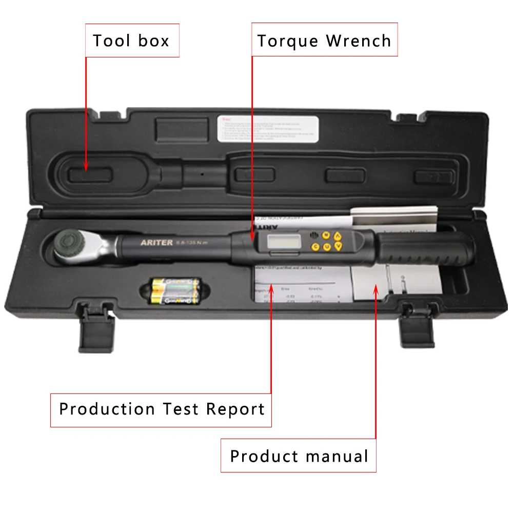 Imagem -04 - Ariter-ajustável Torque Digital Wrench Alta Precisão Repair Tool Key Professional Data Save Bike Car Bicycle 2