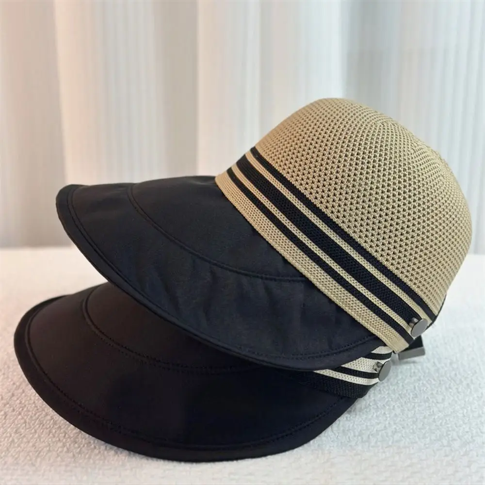 Cappello da spiaggia traspirante per esterni Protezione UV Cappello di protezione solare pieghevole Protezione solare Design a rete Cappello da sole a tesa larga Escursionismo