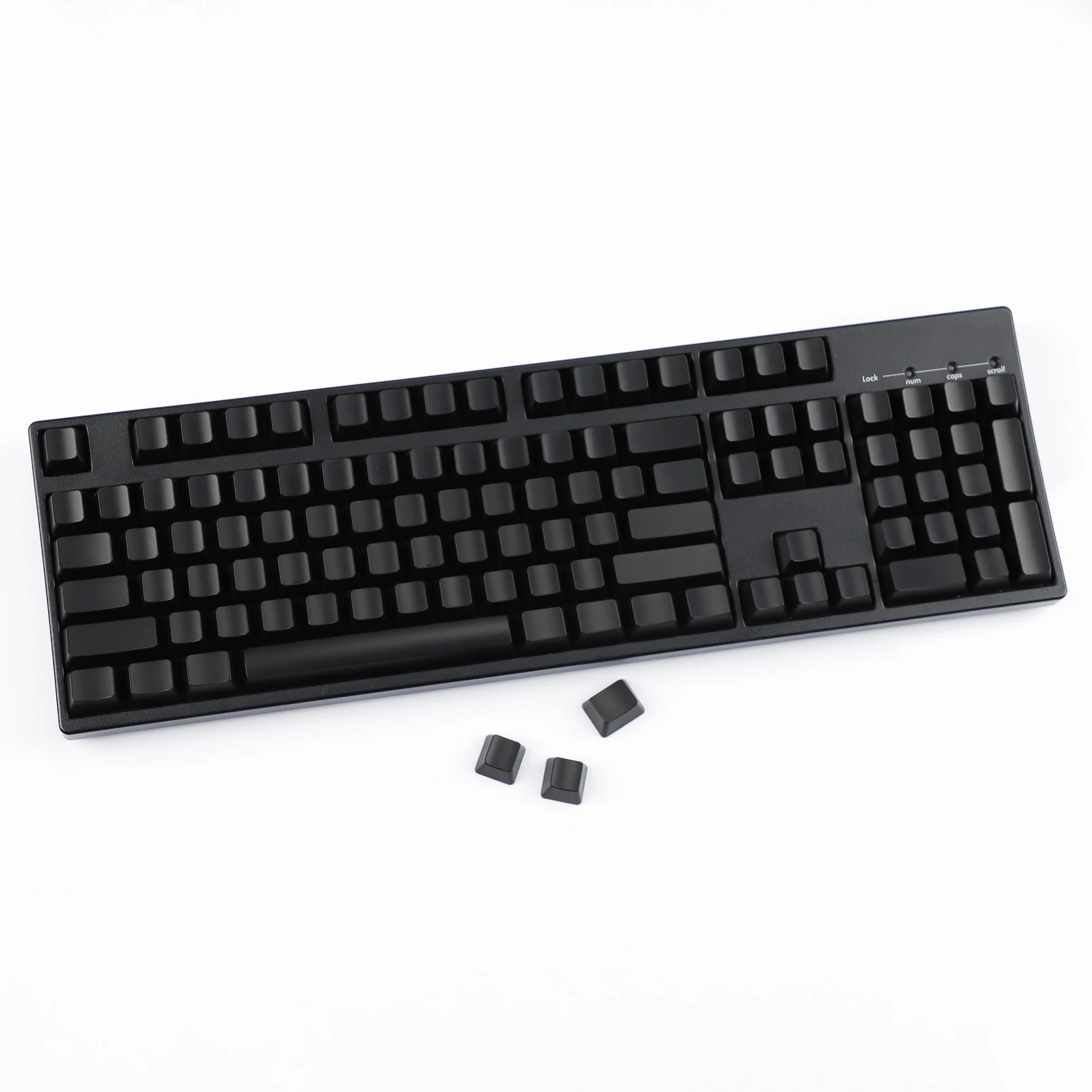 YMDK 109 Keys ABS OEM Profile Black White Blank Spray-painted DIY Laser Engraving Keycaps for MX Mechanical Keyboards