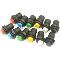 10pcs 12mm Momentary pushbutton switches 3A /125VAC 1.5A/250VAC Self Return Momentary Push Button Switch