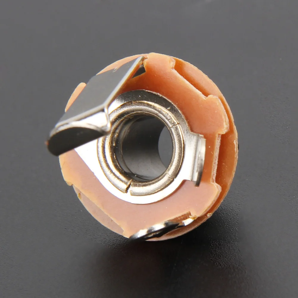 6.35mm Mono Mount Jack Nickel 1/4 Inch Guitar Mono Jack Socket Noise Reduction Guitar Parts Accessories for Electric Guitar Bass