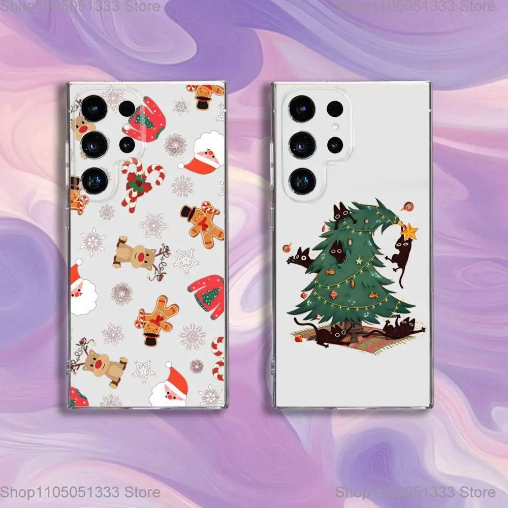 

Dolphin Whale Paired Couple Phone Case For Samsung S24,30,21,22,23,20 FE,lite,PIus,Ultra,5G,Note,9,10 Transparent Cover