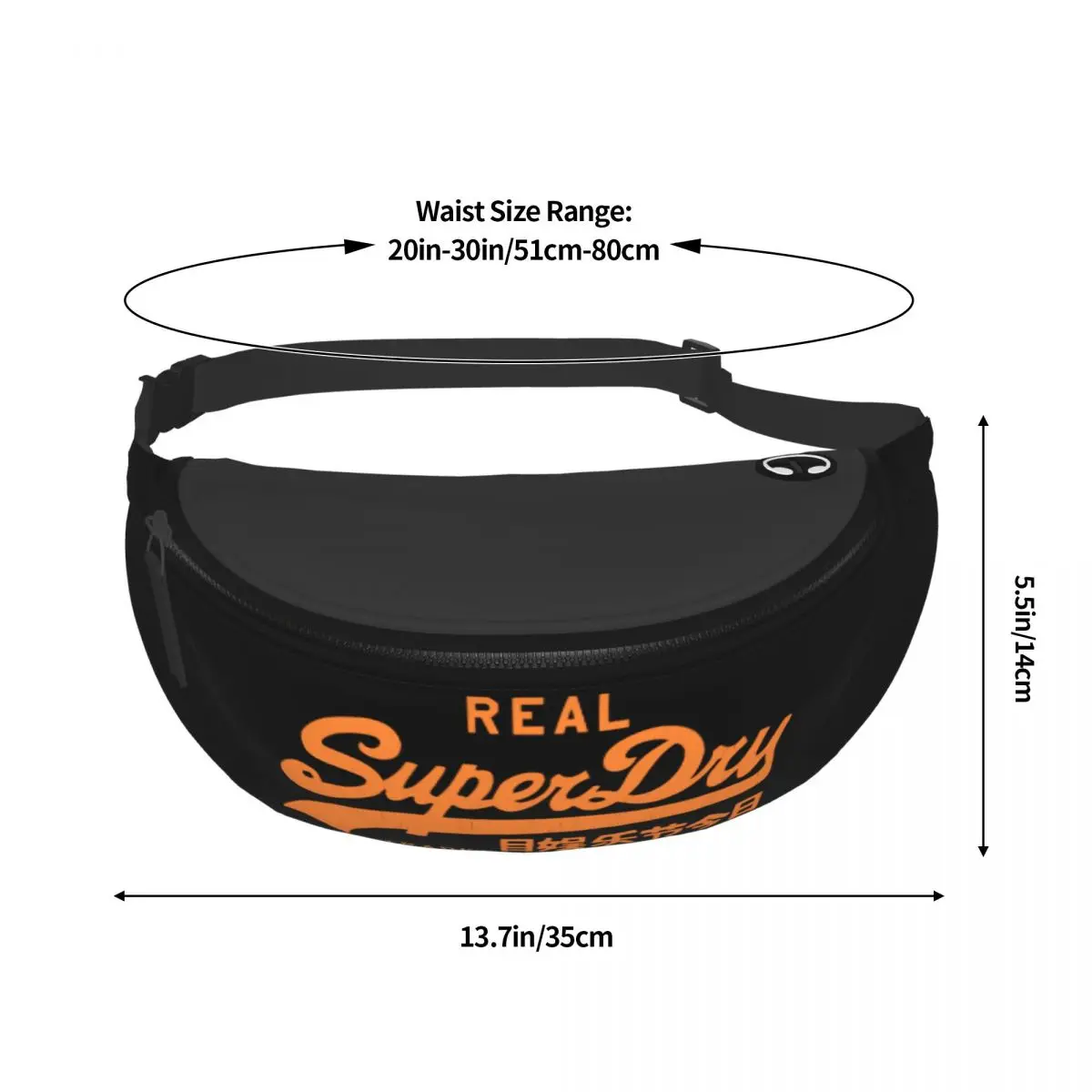 Cartaz impressa Fanny Pack para homens e mulheres, bolsa de cintura crossbody, sacos elegantes para caminhadas, ciclismo, ajustável, Harajuku