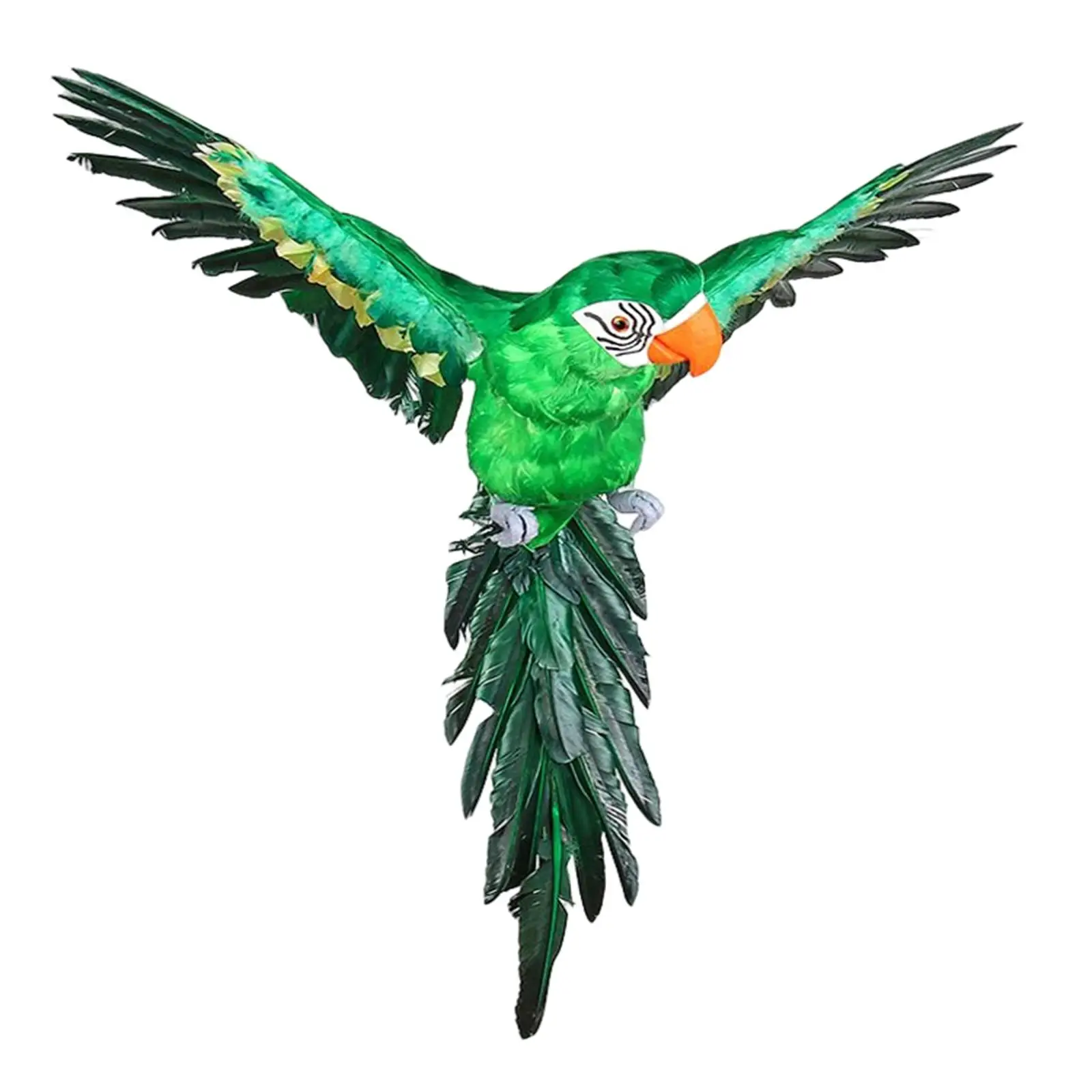 Realistic Simulation Bird Feathered Parrot Zoo Ornament Modern Model Figurine for Home Garden Yard Photo Prop Decor