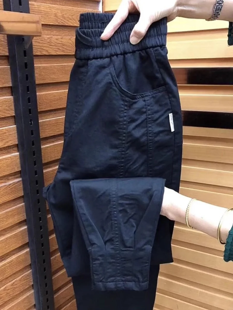 

Men's Spor Fce Lined Thiened Casual Trousers Harajuku Sle Loose Fit Long Pants Youthful Vitali All Seasons Basic C...