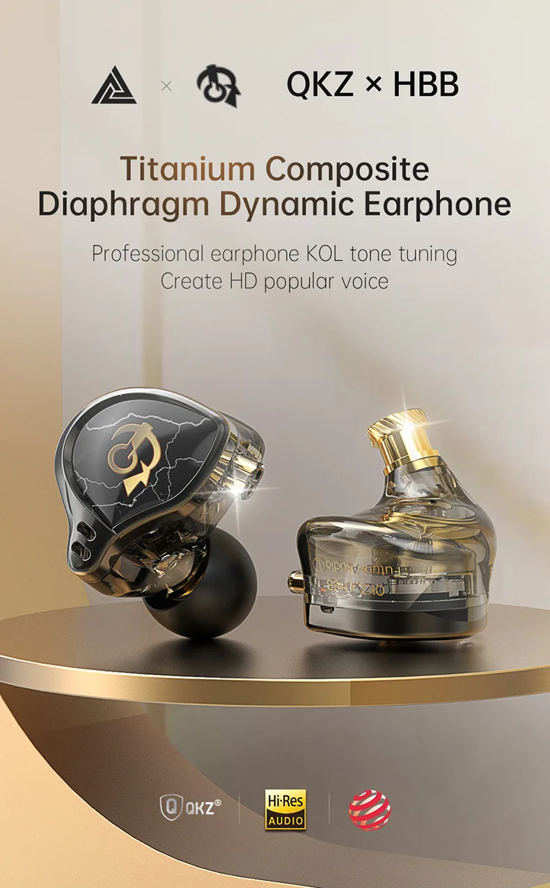 

QKZ HBB Co branded flagship earphones, phone remote control with microphone, HIFI music game sports earphones, earbuds